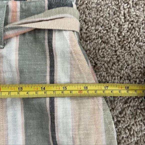 American Eagle Outfitters Women's Cotton and Linen Blend Multicolor Striped Mini - Picture 5 of 6